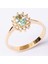 1.05 Karat Green Topaz Taşlı 0.30 Karat Pırlanta(Signty)Taşlı Vintage Tasarım 925 Ayar Gümüş Yüzük 2