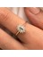 1.05 Karat Green Topaz Taşlı 0.30 Karat Pırlanta(Signty)Taşlı Vintage Tasarım 925 Ayar Gümüş Yüzük 5