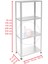4 Katlı Galvaniz Çelik Raf - Depo, Arşiv, Kiler, Dosya, Market Rafı - 31x60 cm-100 cm-1.00 mm 2