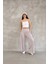 Fh Fashionhere Osy Modal Yumuşak Dokulu Kumaş Boru Paça Salaş Eşofman - Bej 3