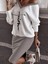 Fh Fashionhere Kadın Uzun Kollu V Yakalı Iki Iplik Bluz ve Şardonlu Kaşkorse Etek Ikili Takım 4