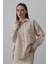 Fh Fashionhere Tek Cep Çizgili Gömlek - Bej-Taba 2