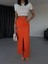 Fh Fashionhere Gabardin Uzun Önden Yırtmaçlı Etek - Turuncu 2