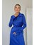 Fh Fashionhere Saks Biyeli Gömlek ve Etek Takım 3