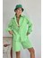 Fh Fashionhere Fıstık Yeşili Önü Cepli Gömlek ve Şort Takım 2
