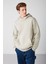 Draco Erkek Yumuşacık Kumaşlı Örme 3 Iplik Oversize Kapüşonlu Kanguru Cepli Taş Rengi Sweatshirt 1