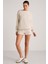 Maisie Kadın Scuba Kumaşlı Aşırı Yumuşak Yuvarlak Yakalı Oversize Vanilya Sweatshirt 3