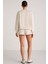 Maisie Kadın Scuba Kumaşlı Aşırı Yumuşak Yuvarlak Yakalı Oversize Vanilya Sweatshirt 5