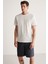 Rudy Erkek Slim Fit %100 Pamuklu Orta Kalınlıkta Beyaz T-Shirt 6