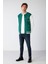 Advanced Erkek Bomber Üç Boyutlu Aplikeli Çıt Çıtlı Bomber Yeşil Sweatshirt 5