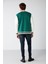 Advanced Erkek Bomber Üç Boyutlu Aplikeli Çıt Çıtlı Bomber Yeşil Sweatshirt 6