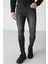 Faır Erkek Yıpratmalı Skınny Kalıplı Kalın Dokulu Esnek Gri Jeans 1