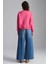 Daleska Kadın Şehir Temalı Baskı Detaylı Yumuşak Organik Pamuk Şardonlu Regular Pembe Sweatshirt 6