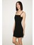 Rose Kadın Askılı Slim Fit Mini Siyah Elbise 5