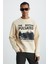 YANKE Erkek Pamuk-Polyester Boğazlı Bej Sweatshirt 1