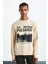 YANKE Erkek Pamuk-Polyester Boğazlı Bej Sweatshirt 3
