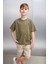 OCTAVE Erkek Oversize Haki T-Shirt 1