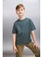 OCTAVE Erkek Oversize Yeşil T-Shirt 4