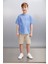 OCTAVE Erkek Oversize Mavi T-Shirt 1