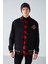 Darıo Erkek Oversize Bomber Nakışlı Çıt Çıtlı Bomber Siyah Sweatshirt 1