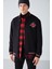 Darıo Erkek Oversize Bomber Nakışlı Çıt Çıtlı Bomber Siyah Sweatshirt 3
