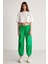 Carıssa Kadın Bisiklet Yaka Baskı Detaylı Crop Beyaz T-Shirt 4