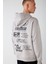 Undercover Erkek Içi Polarlı Yazı Baskılı Kapüşonlu Kordonlu Gri Sweatshirt 1