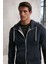 Core Erkek Fermuarlı Yüksek Yaka Kapüşonlu Kordonlu Içi Polarlı Lacivert Sweatshirt 6