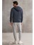 Core Erkek Fermuarlı Yüksek Yaka Kapüşonlu Kordonlu Içi Polarlı Lacivert Sweatshirt 7
