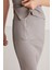 Lauren Kadın Slim Fit Fermuar Detaylı Midi Gri Etek 4