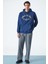 Wulf Erkek Organik Kumaşlı Içi Polarlı Yumuşacık Kanguru Cepli Kapüşonlu Lacivert Sweatshirt 4
