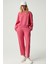 Morgans Kadın Geniş Paça Oversize Pembe Eşofman Altı 1