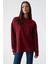 Rıcennı Kadın Bisiklet Yaka Oversize Bordo Sweatshirt 1