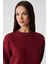 Rıcennı Kadın Bisiklet Yaka Oversize Bordo Sweatshirt 3