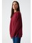 Rıcennı Kadın Bisiklet Yaka Oversize Bordo Sweatshirt 4