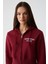 IRESSINE Kadın Kapüşonlu Fermuarlı Uzun Kollu Regular Bordo Sweatshirt 3