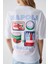 Caıtlyn Kadın Oversize Bisiklet Yaka Beyaz T-Shirt 4