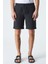 Ardıan Erkek Comfort Fit Cepli Kordonlu Lastikli Bel Siyah Şort & Bermuda 3