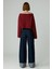 Asly Kadın Asimetrik Yakalı Şardonsuz Tek Omzu Açık Baskılı Bordo Sweatshirt 6