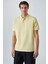 Zeke Erkek Polo Yaka Relaxed Fit Patlı Düğmeli Kısa Kollu Sarı T-Shirt 1