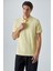 Zeke Erkek Polo Yaka Relaxed Fit Patlı Düğmeli Kısa Kollu Sarı T-Shirt 3
