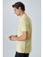 Zeke Erkek Polo Yaka Relaxed Fit Patlı Düğmeli Kısa Kollu Sarı T-Shirt 4