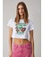 Belveth Kadın Bisiklet Yaka Oversize Beyaz T-Shirt 1