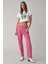 Belveth Kadın Bisiklet Yaka Oversize Beyaz T-Shirt 4