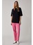 Caıtlyn Kadın Oversize Bisiklet Yaka Siyah T-Shirt 2