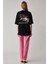Caıtlyn Kadın Oversize Bisiklet Yaka Siyah T-Shirt 6