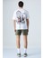 Sunday Erkek Bisiklet Yaka Kısa Kol Oversize Beyaz T-Shirt 5