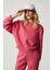 Morgana Kadın Bisiklet Yaka Uzun Kollu Pembe Sweatshirt 1