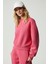 Morgana Kadın Bisiklet Yaka Uzun Kollu Pembe Sweatshirt 3