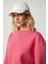 Morgana Kadın Bisiklet Yaka Uzun Kollu Pembe Sweatshirt 4